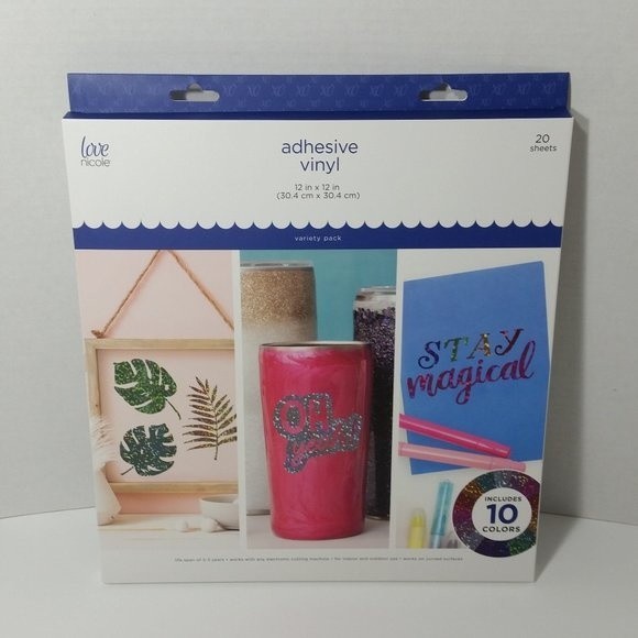 Adhesive Vinyl Variety Pack 10 Colors 12" x 12" - Picture 1 of 9